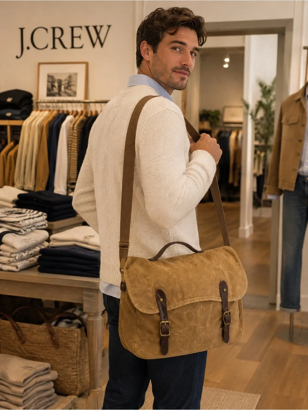 Vintage JCrew Abingdon messenger bag